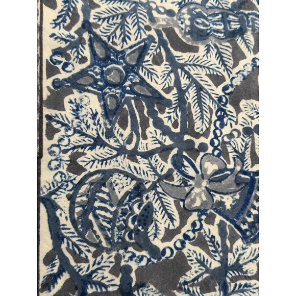 Couleur Nature Bruno Lamy 100% Cotton Noel Napkins Blue 19”x19” Set Of 6 Or 12 - Picture 6 of 6